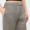 Pantaloni slim fit in maglia a rete, grigio medio Pantaloni slim fit in maglia a rete, grigio medio