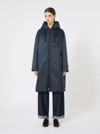 Parka imbottito in tela idrorepellente, blu notte