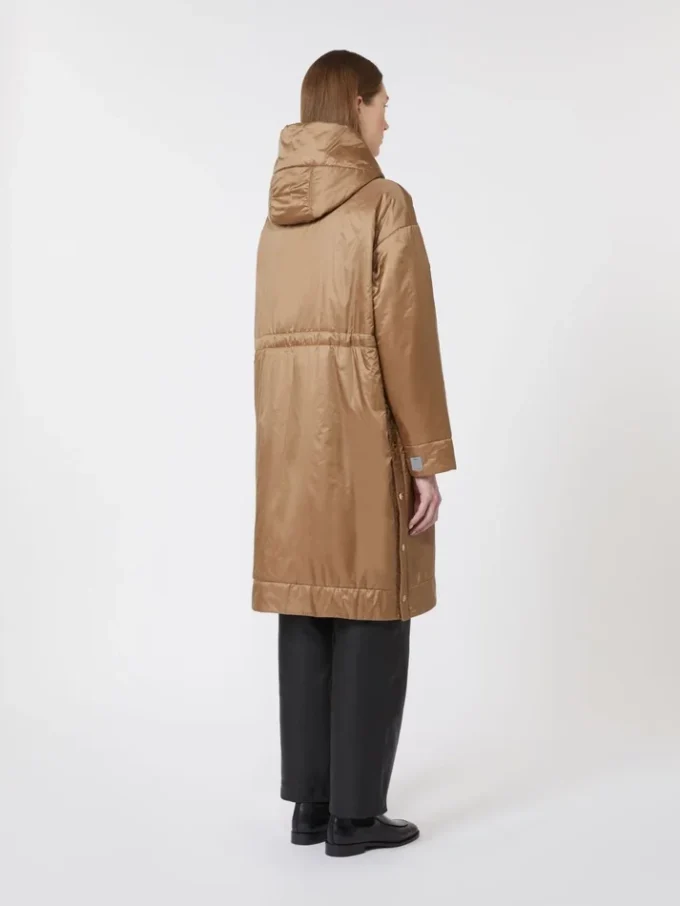 Parka imbottito in tela idrorepellente, color cammello Parka imbottito in tela idrorepellente, color cammello