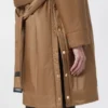 Parka imbottito in tela idrorepellente, color cammello Parka imbottito in tela idrorepellente, color cammello