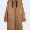 Parka imbottito in tela idrorepellente, color cammello Parka imbottito in tela idrorepellente, color cammello