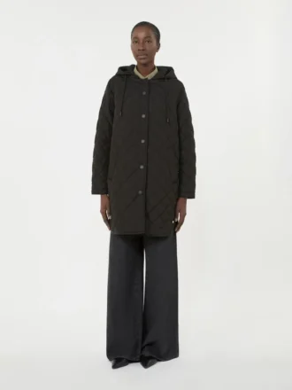 Parka imbottito in tessuto idrorepellente, nero