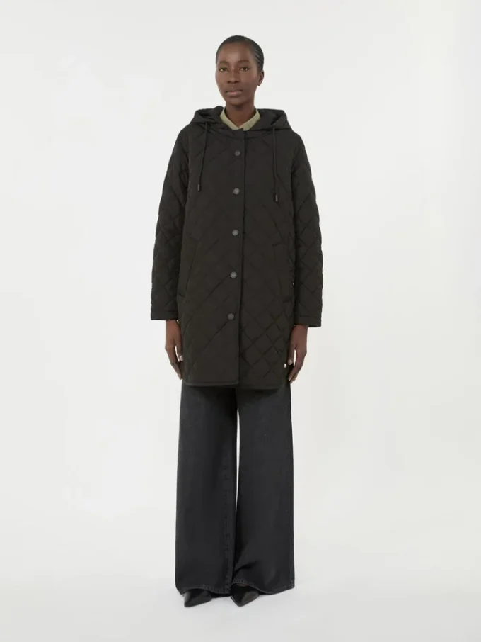 Parka imbottito in tessuto idrorepellente, nero Parka imbottito in tessuto idrorepellente, nero