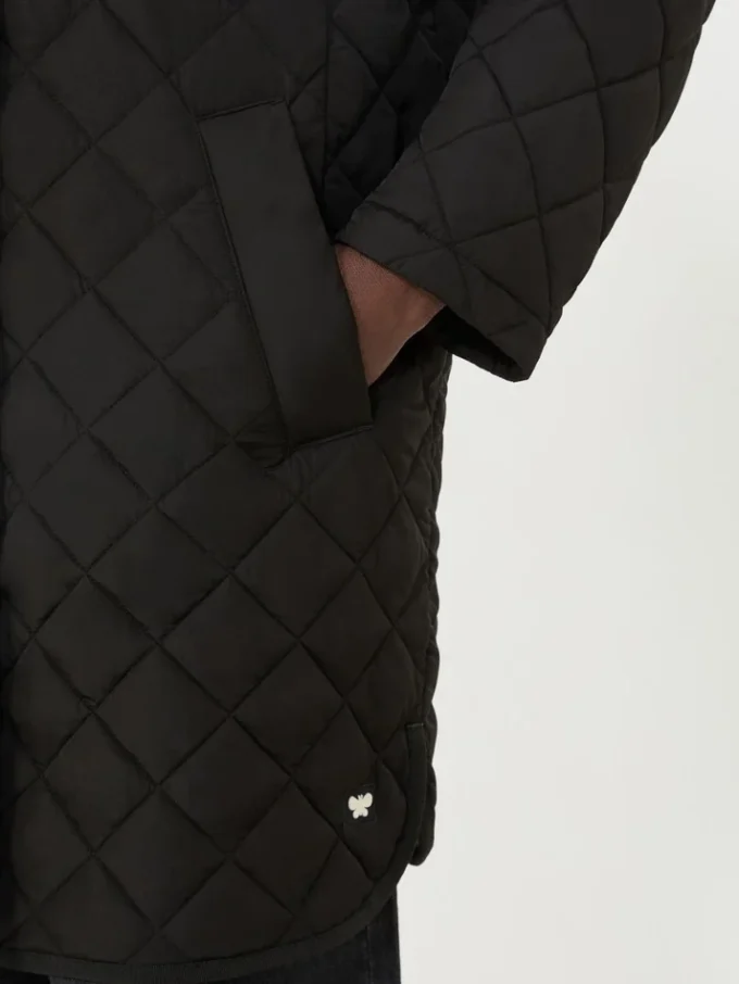 Parka imbottito in tessuto idrorepellente, nero Parka imbottito in tessuto idrorepellente, nero