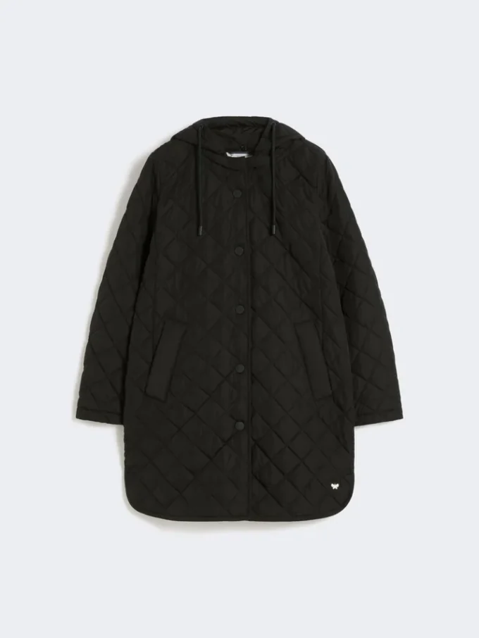 Parka imbottito in tessuto idrorepellente, nero Parka imbottito in tessuto idrorepellente, nero