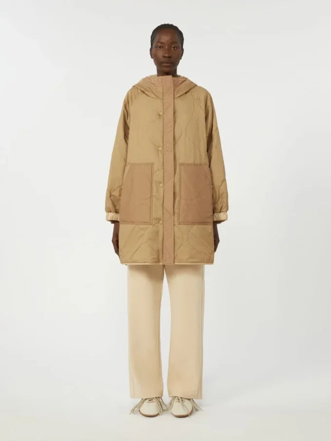 Parka imbottito reversibile in tela idrorepellente, beige Parka imbottito reversibile in tela idrorepellente, beige