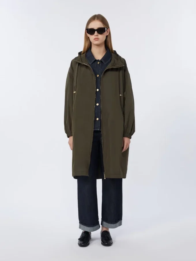 Parka in taffetà idrorepellente, verde Parka in taffetà idrorepellente, verde