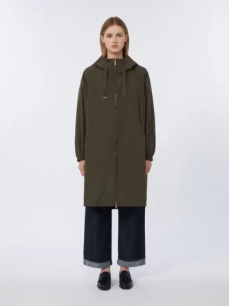 Parka in taffetà idrorepellente, verde
