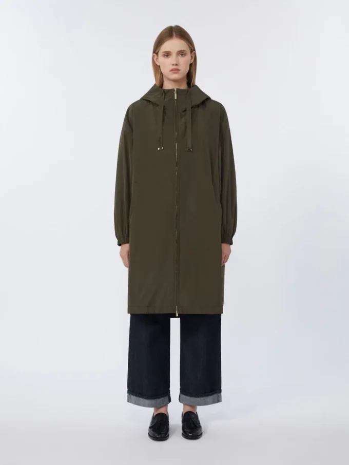 Parka in taffetà idrorepellente, verde Parka in taffetà idrorepellente, verde