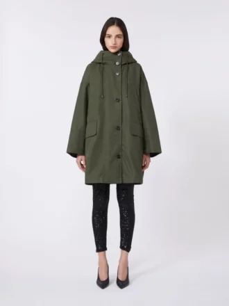 Parka in tela idrorepellente, kaki
