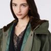 Parka in tela idrorepellente, kaki