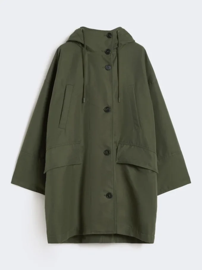 Parka in tela idrorepellente, kaki