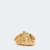 Piccola borsa a forma di pasticcino effetto rafia con fiori, beige Piccola borsa a forma di pasticcino effetto rafia con fiori, beige