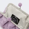 Piccola borsa a forma di pasticcino effetto rafia, lilla