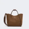 Piccola borsa da marina in pelle nabuk, marrone scuro Piccola borsa da marina in pelle nabuk, marrone scuro