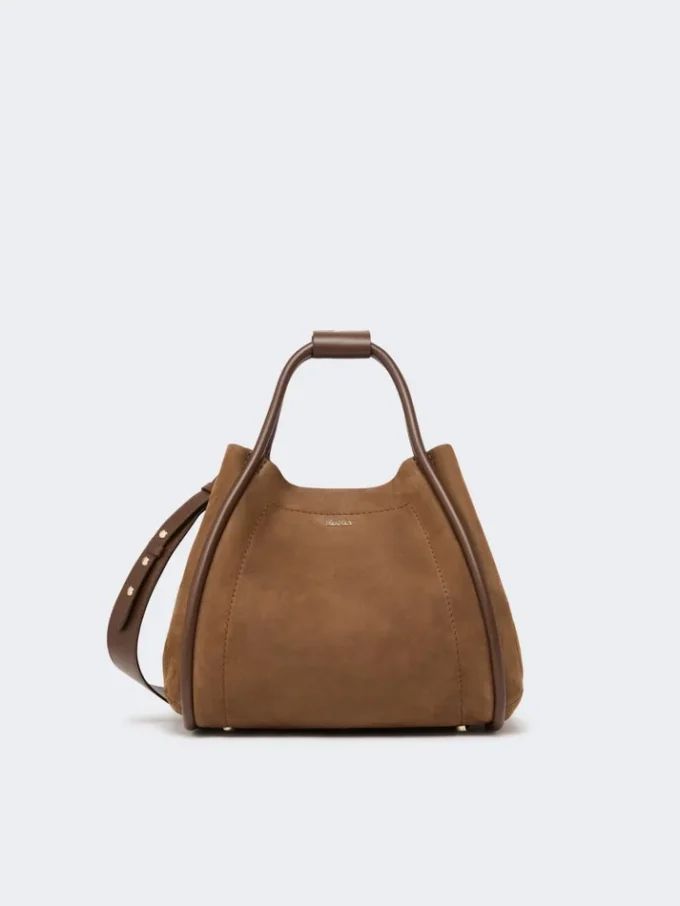 Piccola borsa da marina in pelle nabuk, marrone scuro Piccola borsa da marina in pelle nabuk, marrone scuro