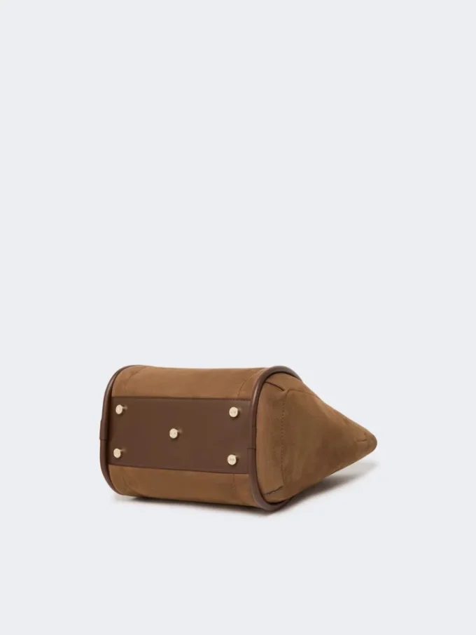 Piccola borsa da marina in pelle nabuk, marrone scuro Piccola borsa da marina in pelle nabuk, marrone scuro