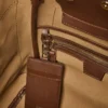 Piccola borsa da marina in pelle nabuk, marrone scuro Piccola borsa da marina in pelle nabuk, marrone scuro