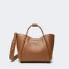 Piccola borsa in pelle color bronzo