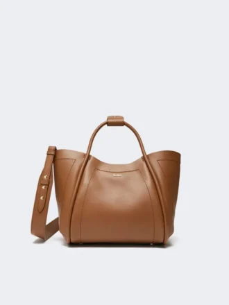 Piccola borsa in pelle color bronzo