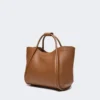 Piccola borsa in pelle color bronzo