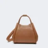 Piccola borsa in pelle color bronzo