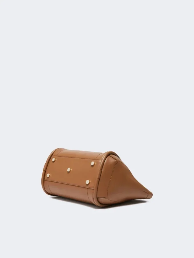 Piccola borsa in pelle color bronzo