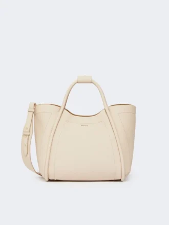 Piccola borsa in pelle Marine, color ghiaccio