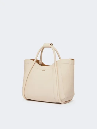 Piccola borsa in pelle Marine, color ghiaccio