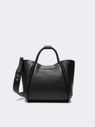 Piccola borsa in pelle Marine, nera