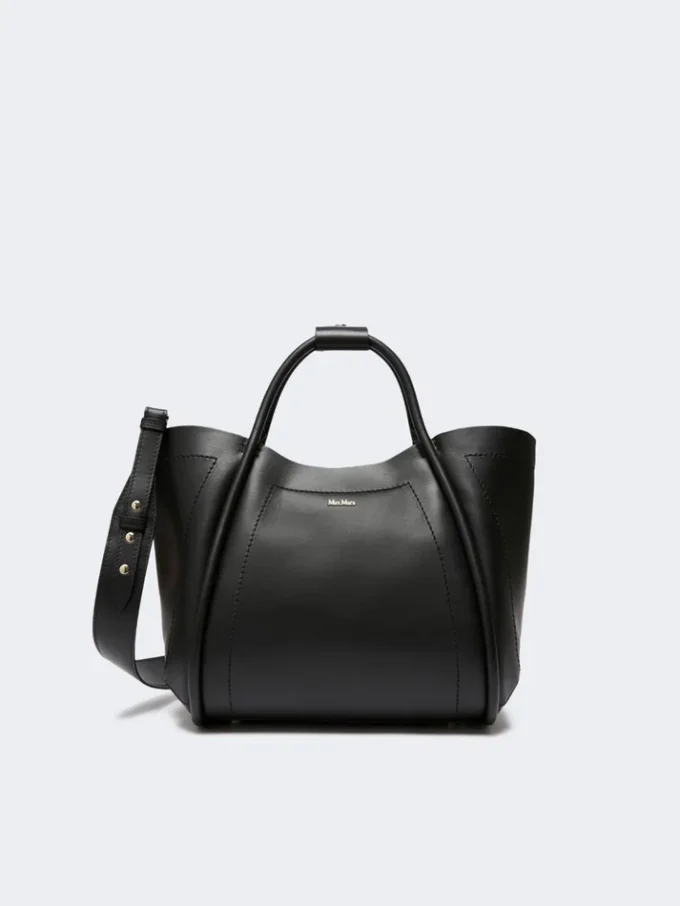 Piccola borsa in pelle Marine, nera