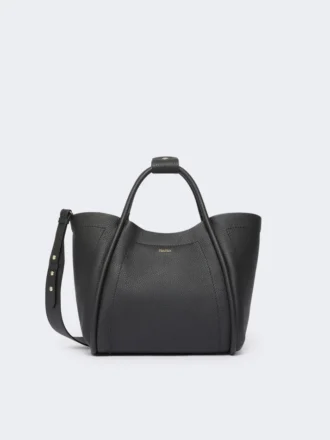 Piccola borsa in pelle Marine, nera
