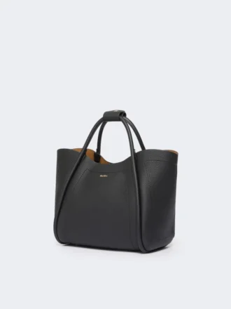Piccola borsa in pelle Marine, nera