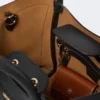 Piccola borsa in pelle Marine, nera