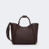 Piccola borsa in pelle stile marinaro, bordeaux
