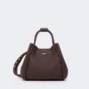 Piccola borsa in pelle stile marinaro, bordeaux