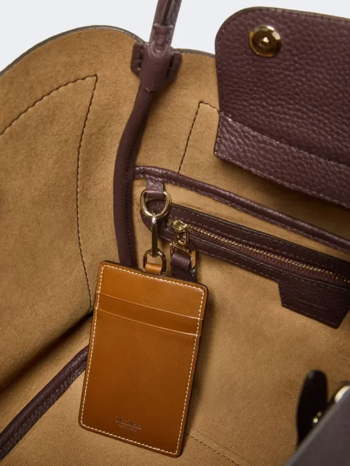 Piccola borsa in pelle stile marinaro, bordeaux