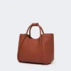 Piccola borsa in pelle stile marinaro, color ruggine Piccola borsa in pelle stile marinaro, color ruggine