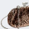 Piccola pochette Pasticcino in raso con paillettes, rosa
