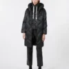 Piumino in tessuto idrorepellente iridescente, nero