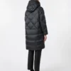 Piumino in tessuto idrorepellente iridescente, nero