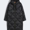 Piumino in tessuto idrorepellente iridescente, nero