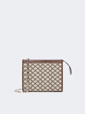 Pochette extra small in jacquard di cotone, nera Pochette extra small in jacquard di cotone, nera
