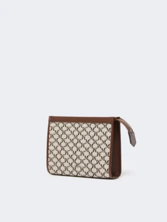Pochette extra small in jacquard di cotone, nera Pochette extra small in jacquard di cotone, nera
