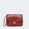 Pochette in pelle liscia, bordeaux Pochette in pelle liscia, bordeaux