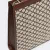 Pochette media in jacquard di cotone, nera