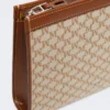 Pochette piccola in jacquard di cotone, color nocciola
