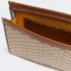 Pochette piccola in jacquard di cotone, color nocciola