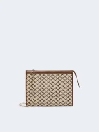 Pochette piccola in jacquard di cotone, nera Pochette piccola in jacquard di cotone, nera