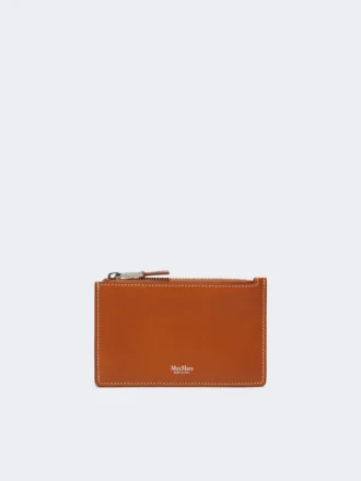 Portacarte in pelle, color ruggine